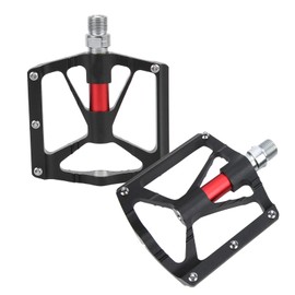 2pcs Mountain Bike Pedals NonSlip Aluminum Alloy Lightweight Bicycle Flat Pedals(Black )