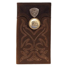 Custom Ariat Praying Cowboy Church Premium Shield Long Wallet Brown