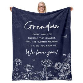 Grandma Birthday Gifts, Grandma Gifts from Granddaughter Grandson, Grandma Gifts, Gift for Grandma, Grandma Blanket, Best Grandma Gifts for Christmas Mothers Day, Grandma Throw Blankets 60"X80"