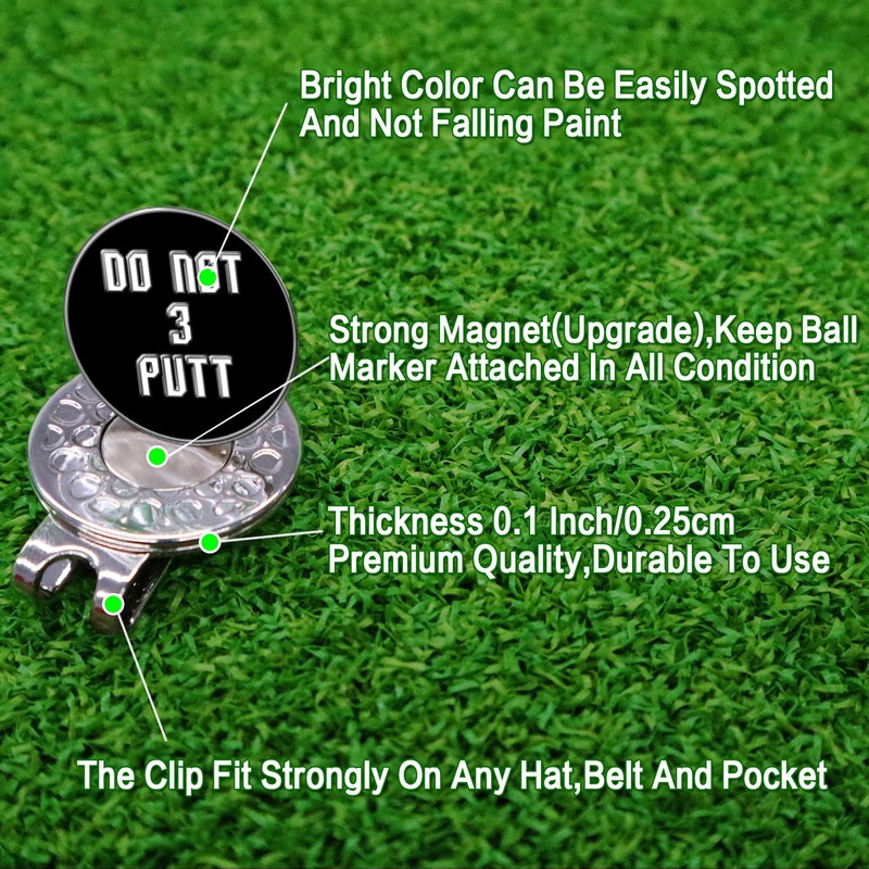Golf Ball Markers and Hat Clip Magnetic Value Set for
