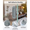 MeBantoo 2 Pack Self-Stick Door Handles, 4 Inch Aluminum Alloy