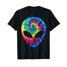 Alien Tie Dye Head Face T-Shirt