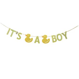 JENSENLIN It’s A Boy Baby Shower Banner Decorations,Duck Theme Pregnancy Celebration Gender Reveal Party Supplies for Boy.
