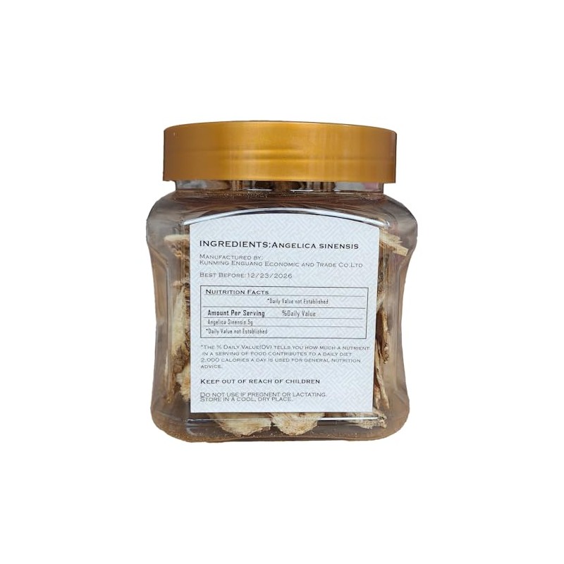 Dang Gui Tea, Angelica Root Slices 5.3oz/150g, Chinese Dried Angelica