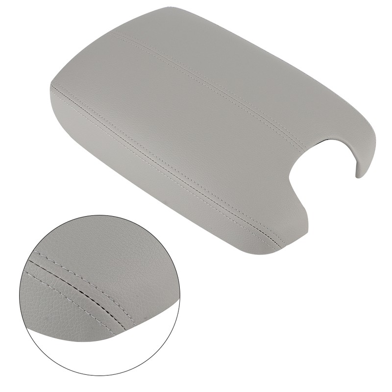 Car PU Leather Plastic Console Lid Armrest Cover Fit for