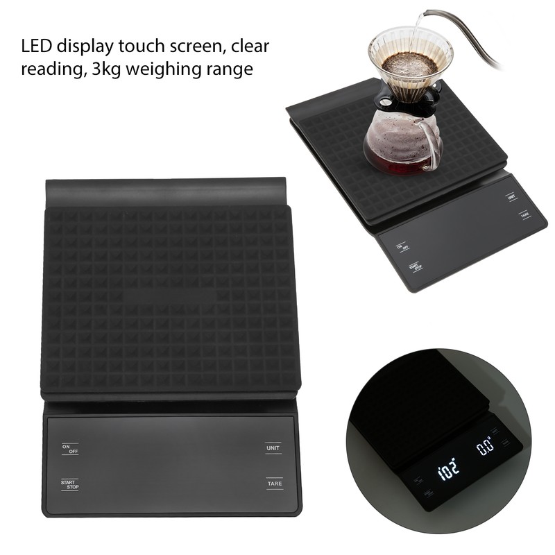 6002 3kg Digital Kitchen Scale with Timing Touch Screen Electronic