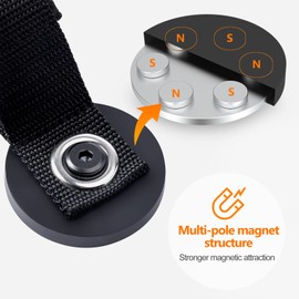 Homde 4pcs Strong Magnetic Hooks Heavy Duty Magnetic Garage Storage Hooks Tool Holder, Magnet Hooks for Hanging, Utility Magnetic Hanger for Hose, Cable, for Garage, Workshop, RV(4 Black)