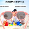 HECCEI Baby Sunglasses 0-24 Months UV Protection Polarised Pebble ColorShift