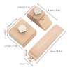 3 Piece Wooden Hand Sanding Block Natural Handmade Hook and
