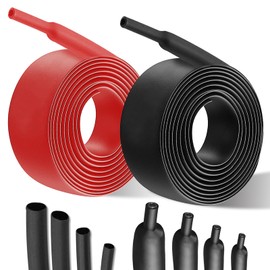 Pack of 2 3:1 Heat Shrink Tubing, Diameter 15 mm & 2 m Heat Shrink Tubing, Sold by the Metre, Heat Shrink Tubing, Waterproof Insulation Tape for Cable Soldering Connections, Repairs, Cable Bundling