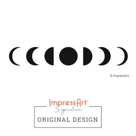 ImpressArt - Signature Moon Phase Design Metal Stamps, 4mm (Pack of 4)