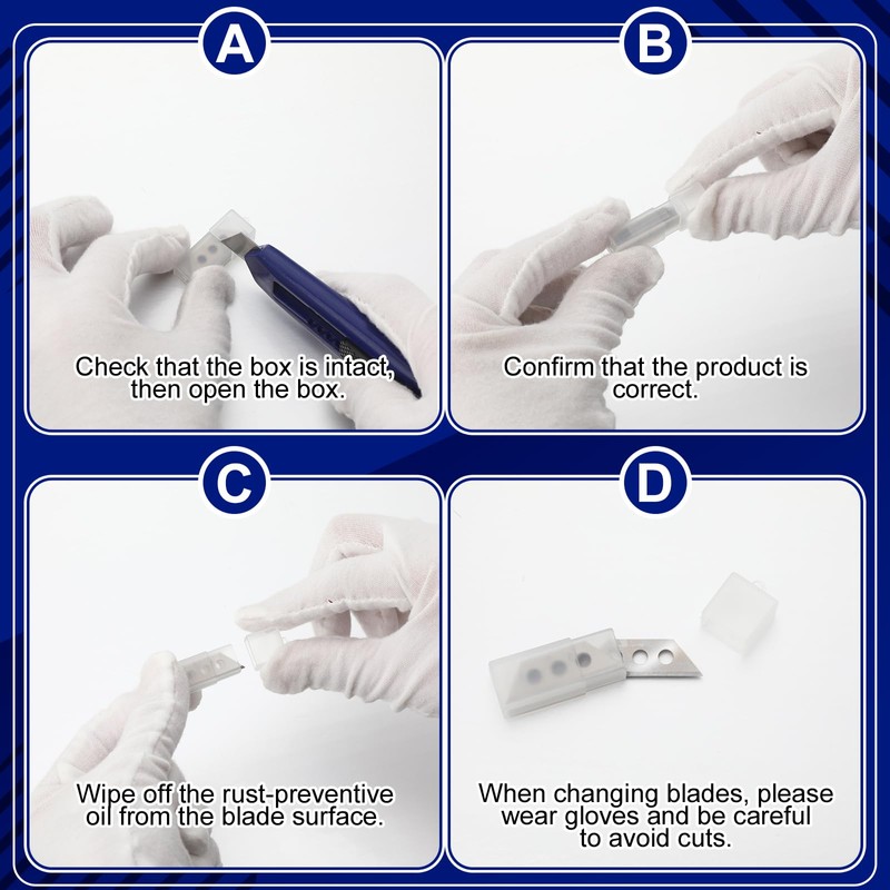 Lothee 50 Pack Mini Utility Knife Blades Compatible with #96