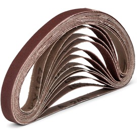 96 Pieces/Fabric Sanding Belts / 13 x 451 mm/Each 16 x Grain 40-60 - 80-120 - 180-240 / Compatible with Power File/Sandpaper/Sanding Belt Mix Pack