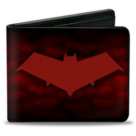 Buckle-Down Unisex-Adult's Standard PU Bifold Wallet Hood Logo/Monogram Black Fade/Red/White, Multicolor, 4.0" x 3.5", Multicolor, 4.0" x 3.5", Buckle-down Pu Bifold Wallet - Red Hood Logo/Monogram
