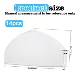 Asfrode Set of 14 Garment Bags, Transparent Dust Protection, High-Quality Garment Bags, White Shoulder Covers, Shoulder Covers, Blazers, Shirts, Shoulder Pads, Protective Covers