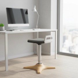 Ergonomic Height Adjustable Perch ELaning Stool Office Balance Active Seat Standing Desk Chaircolor: Grey, size: 15.8"D x 18.5"W x 26"H