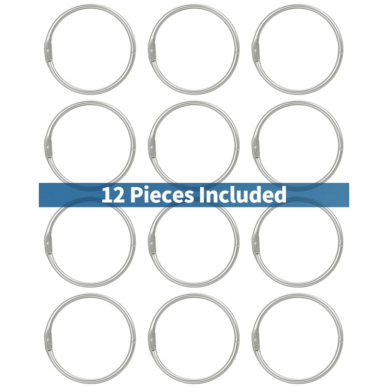 Pawfly 12 Pack Loose Leaf Binder Rings 3 Inch Smooth