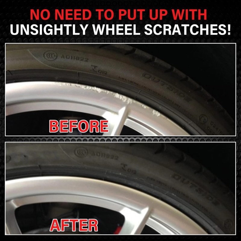 SMAPHY Matte Black Rim Touch Up Paint, Wheel Scratch Repair