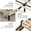 VECELO Twin Size Bed Frame Premium Leather Upholstered Platform with