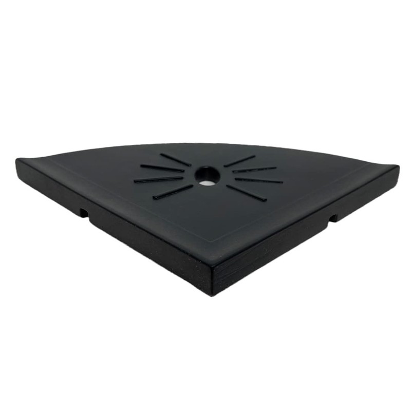 Tenedos Resin Decor 8 Inches Corner Shower Shelf – Black