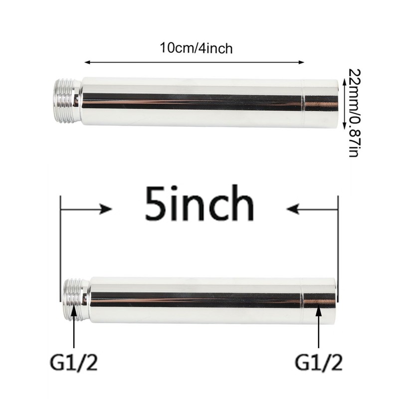 4 Inch Shower Extension Tube Stainless Steel Round Shower Pipe
