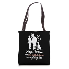 Horseback Riding Dog And Horse Lover Equestrian for Girls Tote Bag