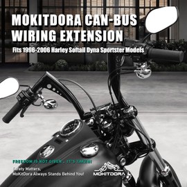 MoKitDora 14"-18" CAN-Bus Handlebar Wiring Extension Harness Kit for 1996-2006 Harley Softail Dyna Sportster XL