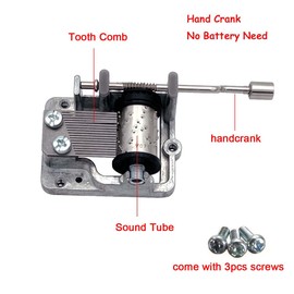 Pursuestar Hand Crank Yunsheng Music Box Movement -Over The Rainbow, Upgraded Musical Mechanism Craft Kit for DIY Music Boxes Replacement