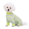 AITOLI Dog Striped Recovery Suit, Puppy After Surgery Onesie for