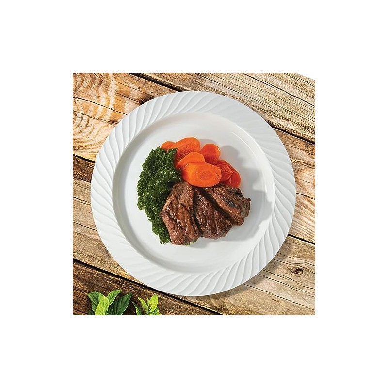 ECOSENSE WHITE 10.25'' PLATE 180CT