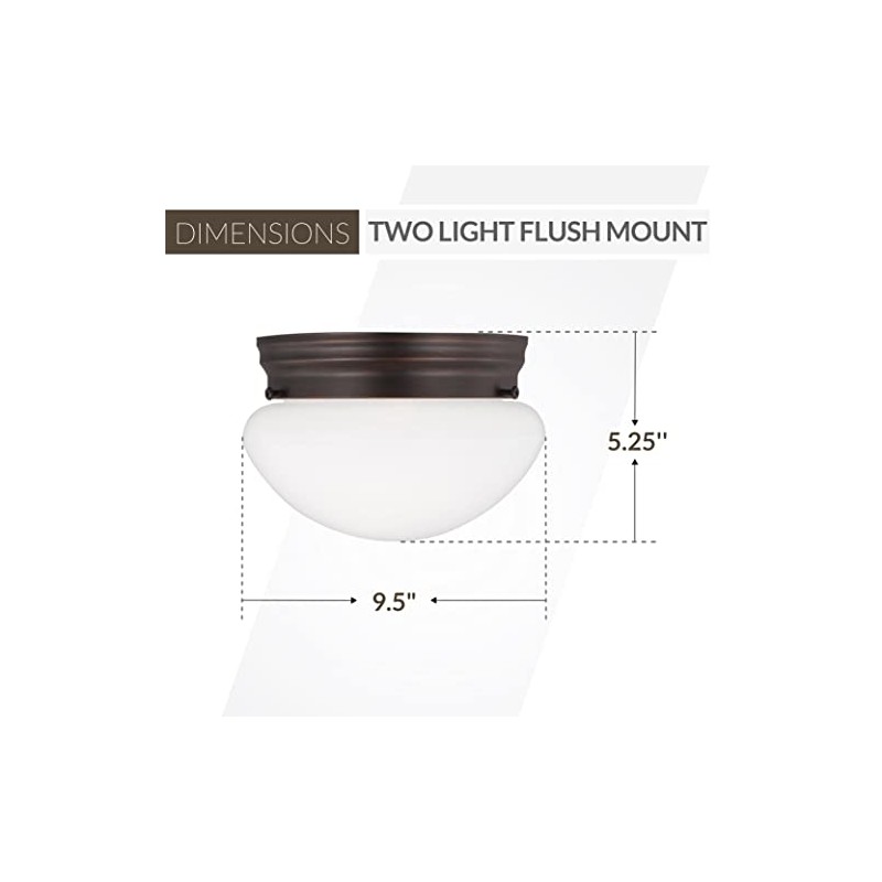 Generation Lighting 5328-710 Webster Two - Light Ceiling Flush Mount