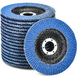 HATANSE Pack of 10 Flap Discs Diameter 125 mm x 22 mm Grit 40 Sanding Discs Sanding Mop Disc Slat Discs for Angle Grinder Polishing Machine