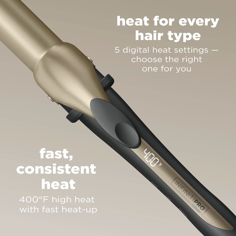 INFINITIPRO BY CONAIR 1 1/4 Inch Curling Wand, Includes Detachable