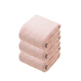 Carari Face Towels, Set of 3, Absorbent 5x Microfiber, KOS Pink, Quick Absorption in Fiber Gaps, Quick Drying, Marshmallow Texture, Fluffy and Mochi, 11.8 x 31.5 inches (30 x 80 cm), CBJAPAN Calaricos