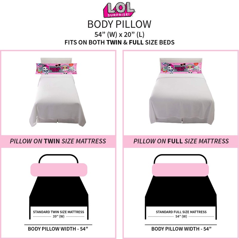Franco Kids Bedding Super Soft Microfiber Zippered Body Pillow Cover,