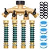 4 Way Hose Splitter with 4Pcs Garden Hose Extension Adapter,