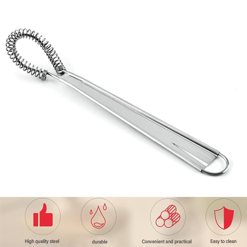 Stainless Steel Mini Whisks - 1 Pack Spring Coil Wire