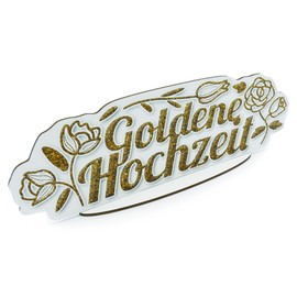 Table Decoration Table Decoration Golden 50th Wedding Table Stand Recyclable Stable 3 mm Thick 3D Effect (2 Variants) (Golden Wedding 1 Piece)