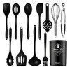 IMLUCKY - Juego de Utensilios de Cocina Negros - Herramientas