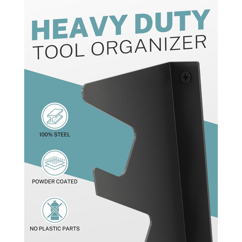 JivaJot Garage Tool Organizer Wall Mount, Shed Yard Tool Organizer