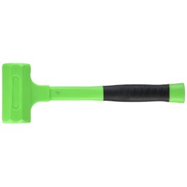 Grip 2 lb Deadblow Hammer - Green/Black - Steel Shot Filled Head - Cushioned Face for Extra Force - High Impact Rubber Handle - Garage, Home, Workshop