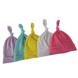 Mãe Baby 3 Gorros Bebé Beanie Niño Invierno Frio Accesorio Fular Babywrap Nudo (Rojo, Rayas, Beige)