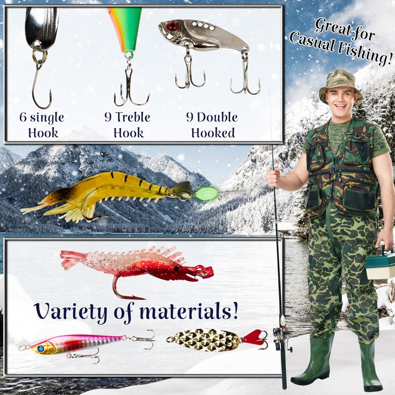 KreativeKraft Fishing Advent Calendar 2024, Christmas Countdown Calendar for Men