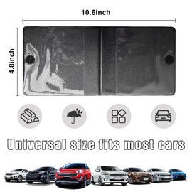 Suvnie 2PCS Car Registration Insurance Holder, 10.6"×4.8" Essential Auto Card Document Glove Box Organizer with Closure, Car Accessories for Driver License (Car Logo, Black)