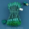 YULETIME 100 Count Green Christmas Lights, 33 Feet Green Wire