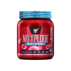 BSN N.O.-XPLODE Cool Rush Pre Workout Powder, Preworkout Energy Supplement for Men and Women with Creatine and Beta-Alanine, New Flavor: Bubblegum Blast, 30 Servings