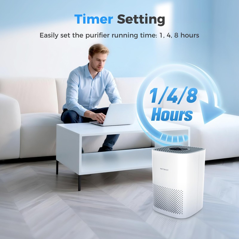 Air Purifier for Home, H13 True HEPA Filter With Activated