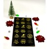Storm&Lighthouse Gold Holographic Christmas Foil Stickers - 180 Assorted Round
