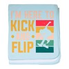 CafePress Skateboarder Kick and Flip Skateboard Baby Blanket, Super Soft