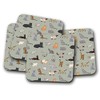 4 Set - Cute Cats Pattern Coaster - Kittens Cat